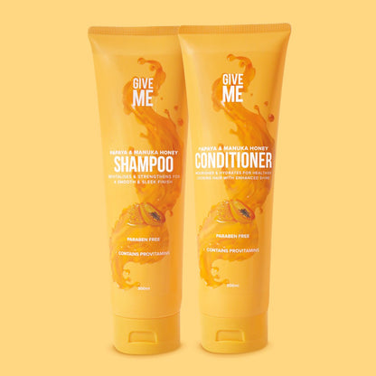 Papaya & Manuka Honey Shampoo and Conditioner Bundle - Give Me Cosmetics