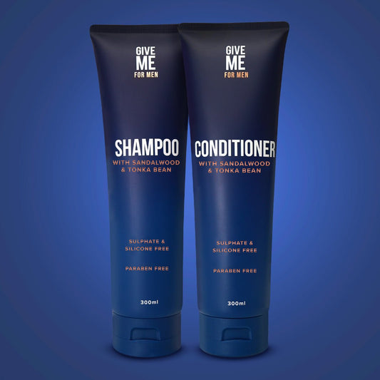 Sandalwood & Tonka Bean - Shampoo & Conditioner For Men - Give Me Cosmetics