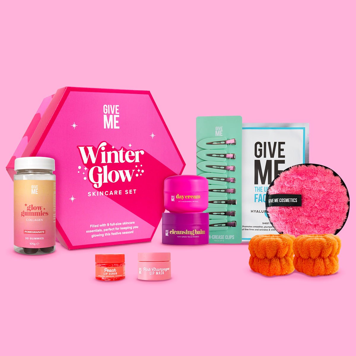 The Hexagon Hair & Skin Gift Set Stack - Give Me Cosmetics